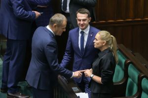 Donald Tusk, Adam Szłapka i Barbara Nowacka