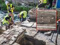 szkielet ludzki wykopany przez archeologów