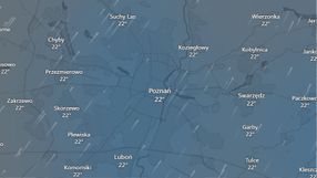 Mapa pogodowa deszczu i burzy