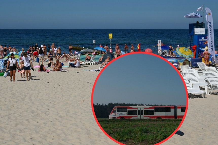 Pociąg Kolei Wielkopolskich nad Morze Bałtyckie