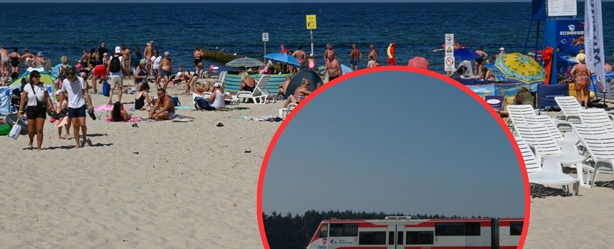 Pociąg Kolei Wielkopolskich nad Morze Bałtyckie