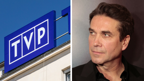Logo TVP i Marcin Dorociński