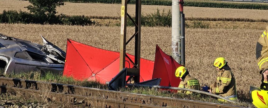 Wypadek na przejeździe kolejowym w Szczytnikach Czerniejewskich