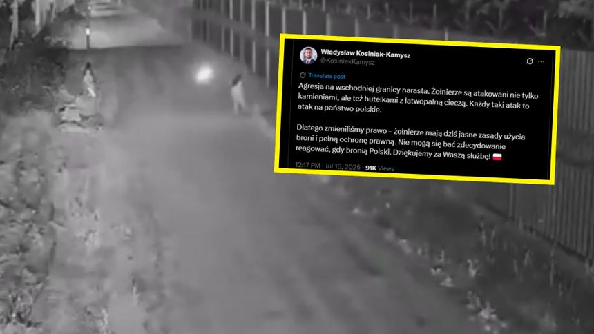 Atak na funkcjonariuszy Straży Granicznej na polsko-białoruskiej granicy