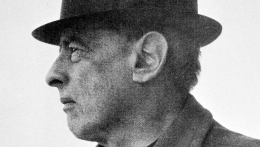 Witold Gombrowicz w kapeluszu