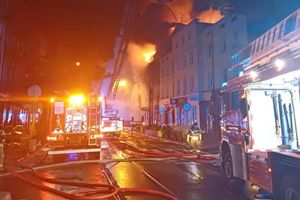 Pożar kamienicy przy ulicy Kraszewskiego w Poznaniu