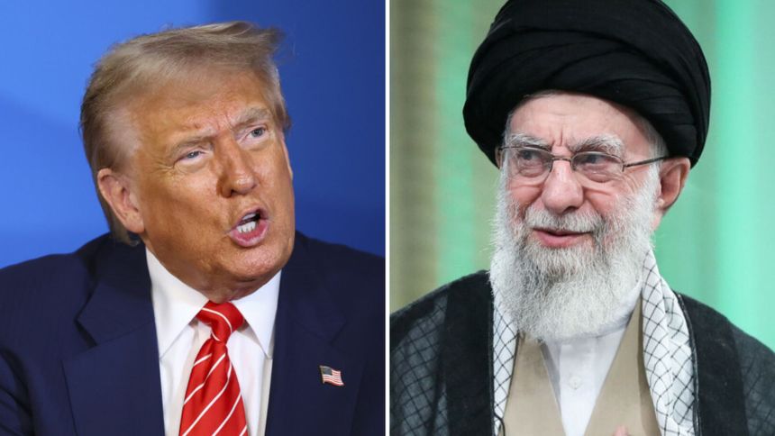 Prezydent USA Donald Trump. Najwyższy irański przywódca ajatollah  Ali Chamenei