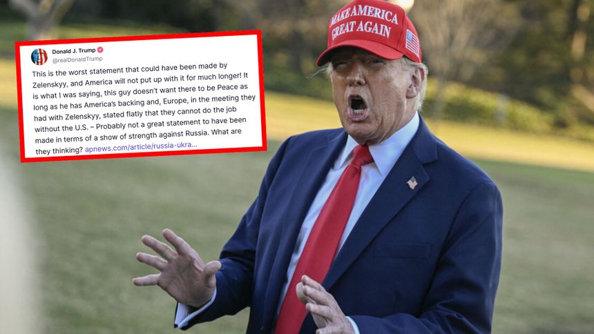 Prezydent USA Donald Trump w Waszyngtonie, 28 lutego 2025 r.