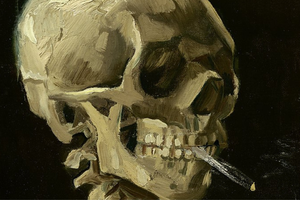 Vincent van Gogh - Head of a skeleton with a burning cigarette