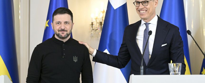 Wołodymyr Zełenski i Alexander Stubb