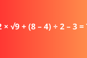 2 × √9 + (8 – 4) ÷ 2 – 3 = ?