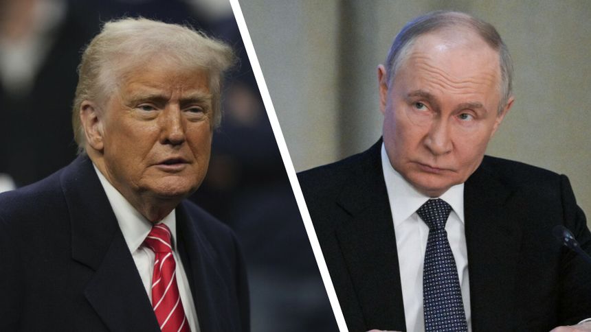 Prezydent USA Donald Trump. Prezydent Rosji Władimir Putin