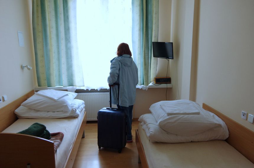 Kuracjuszka w sanatorium