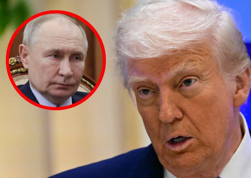 Prezydent USA Donald Trump. Prezydent Rosji Władimir Putin