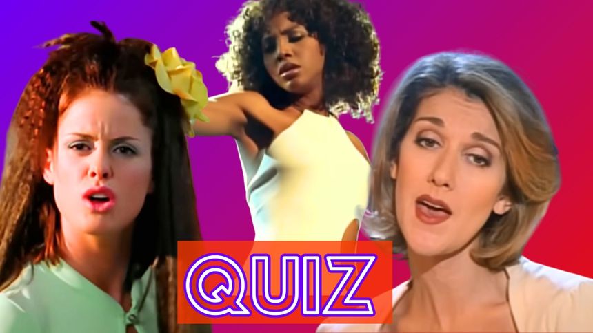 Kadry z teledysków Aqua, Toni Braxton oraz Celine Dion