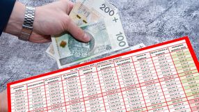 pieniądze w ręku i tabela opłacalności składania wniosku EPD-21