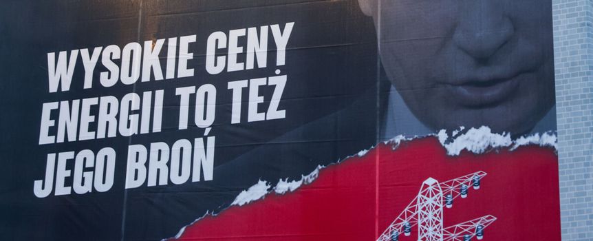 Billboard z Putinem w kampanii Polskiego Komitetu Energii Elektrycznej