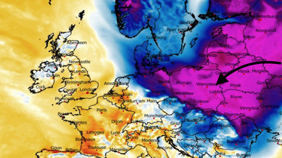 Anomalia temperatury mierzona na wysokości 2 m nad powierzchnią gruntu 01.02