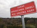 śmieci w lesie