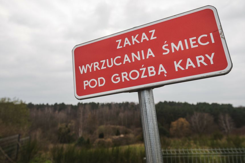 śmieci w lesie