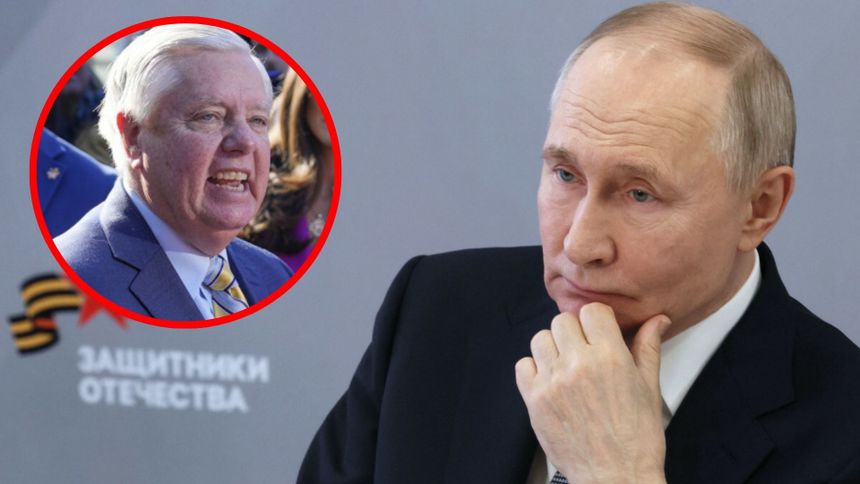 Prezydent Rosji Władimir Putin. Republikański senator Lindsey Graham