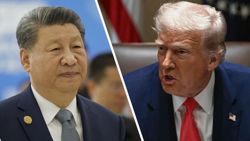 Prezydent USA Donald Trump. Przywódca Chin Xi Jinping