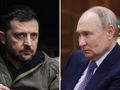 Prezydent Ukrainy Wołodymyr Zełenski. Prezydent Rosji Władimir Putin