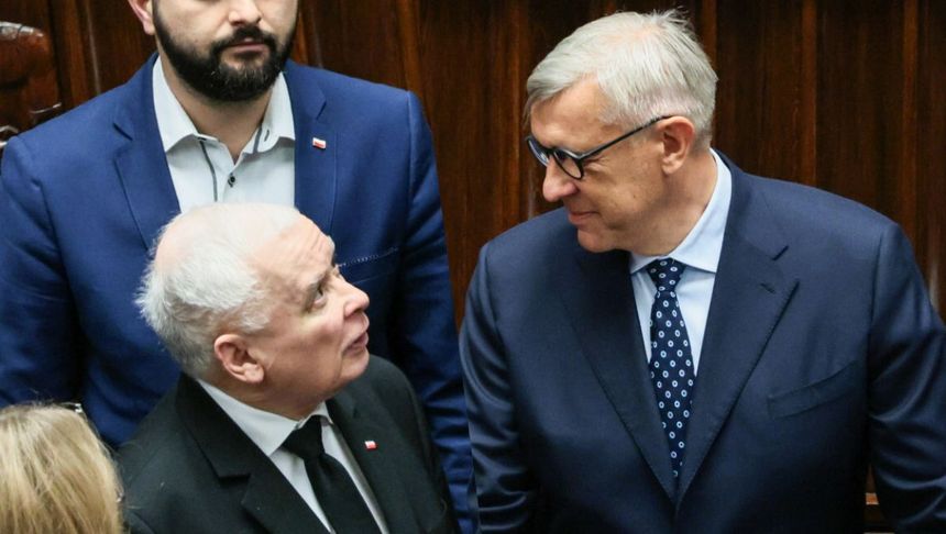 Jaroslaw Kaczyński z kuzynem Romanem Giertychem