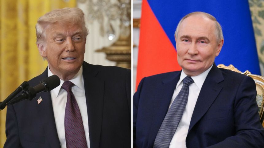 Prezydent USA Donald Trump. Prezydent Rosji Władimir Putin