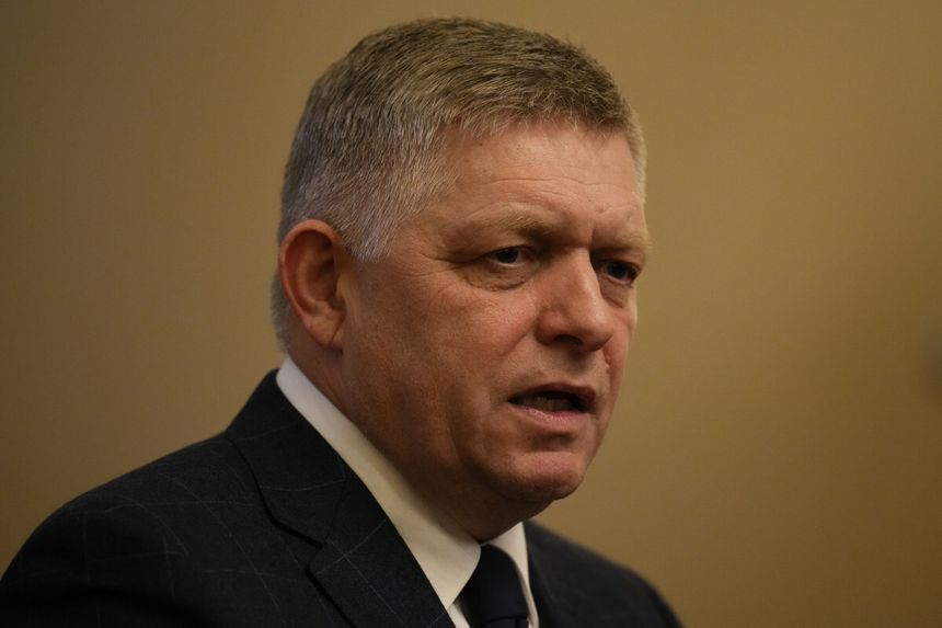 Premier Słowacji Robert Fico w Bratysławie, 21 stycznia 2025 r.