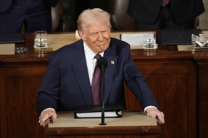 Prezydent USA Donald Trump przemawia na Kapitolu w Waszyngtonie, 5 marca 2025 r.