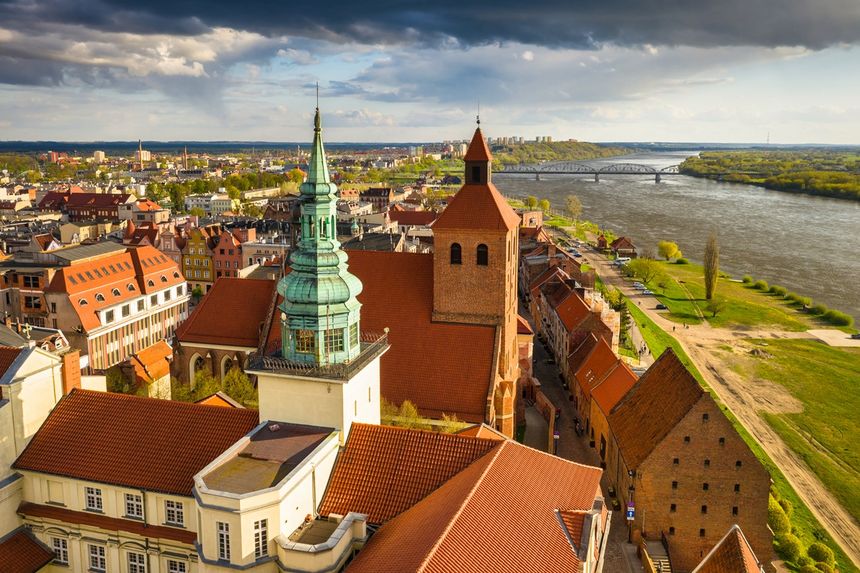 Grudziądz z lotu ptaka
