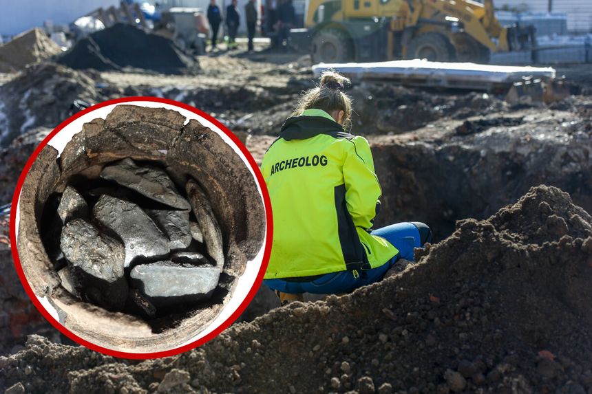 wykopaliska archeologiczne, "skarb odlewnika" 