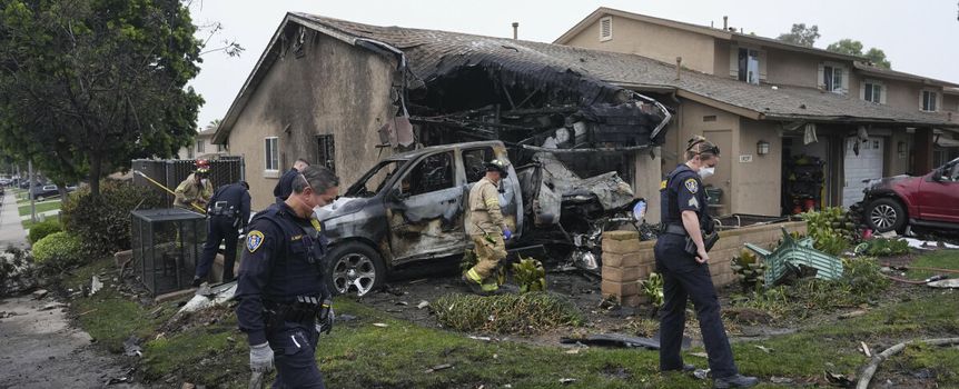 Mały samolot rozbił się w dzielnicy San Diego