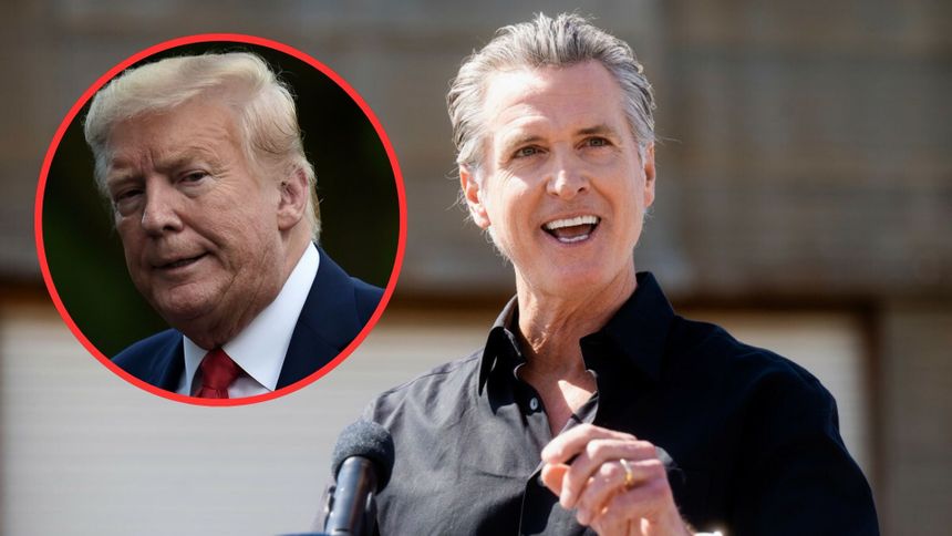 Gavin Newsom i Donald Trump 