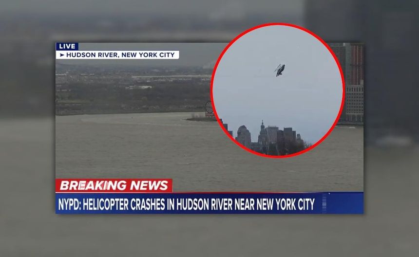Helikopter wpadł do rzeki Hudson