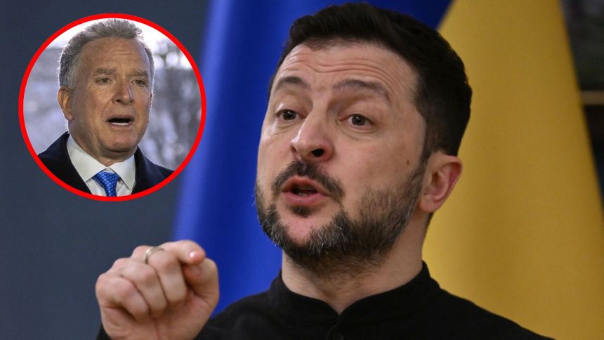 Prezydent Ukrainy Wołodymyr Zełenski. Wysłannik USA ds. Bliskiego Wschodu Steve Witkoff