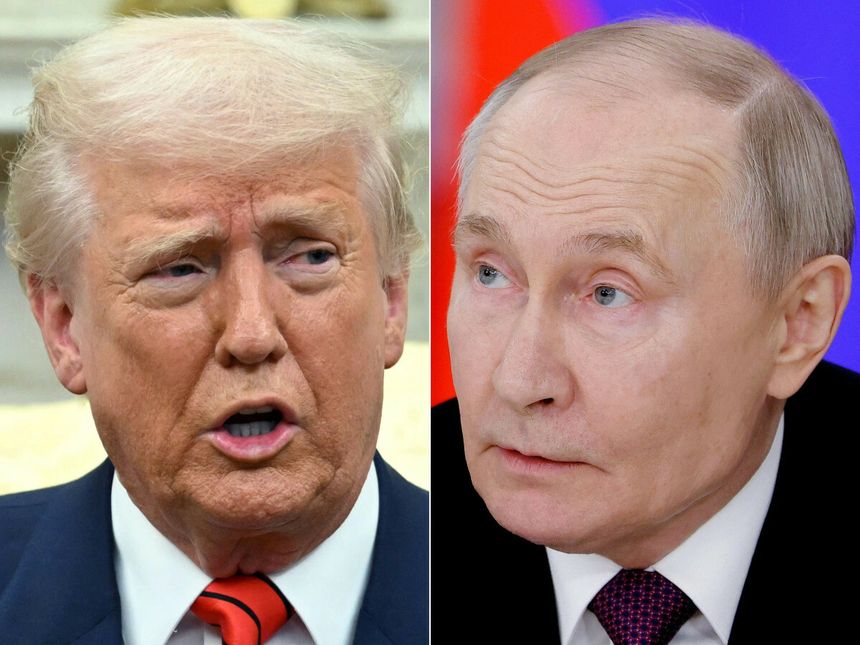 Prezydent USA Donald Trump. Prezydent Rosji Władimir Putin