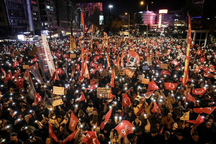 Protesty w Ankarze, 22 marca 2025 r.