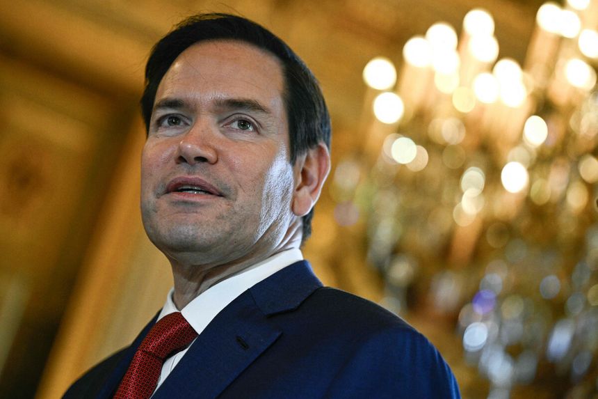 Sekretarz stanu USA Marco Rubio w Paryżu, 17 kwietnia 2025 r.