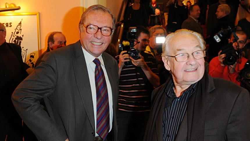 Krzysztof Zanussi i Andrzej Wajda 