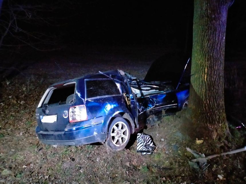 Wypadek samochodowy na Lubelszczyźnie
