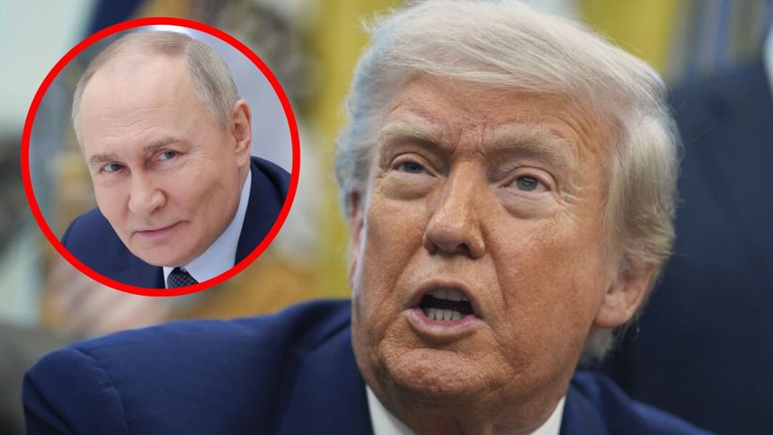 Prezydent USA Donald Trump. Prezydent Rosji Władimir Putin