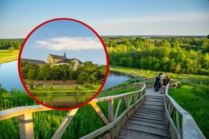 Drohiczyn - widok z Góry Zamkowej na zakole Bugu