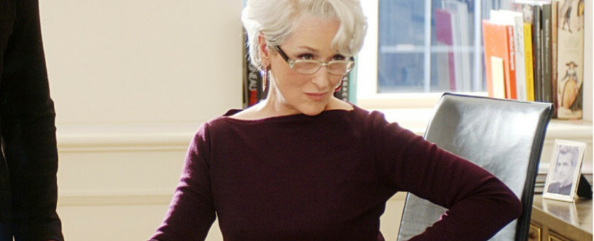 Meryl Streep w filmie "Diabeł ubiera się u Prady"