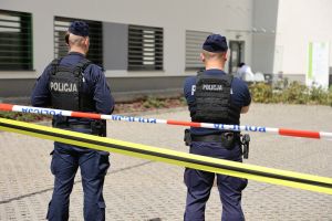 policjanci szpital w Krakowie
