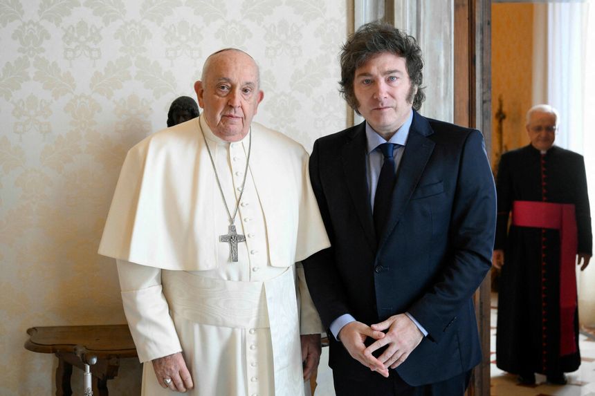 Prezydent Milei na audiencji u papieża Franciszka