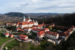 Kalwaria Zebrzydowska, Widok lotniczy na Sanktuarium Pasyjno-Maryjne