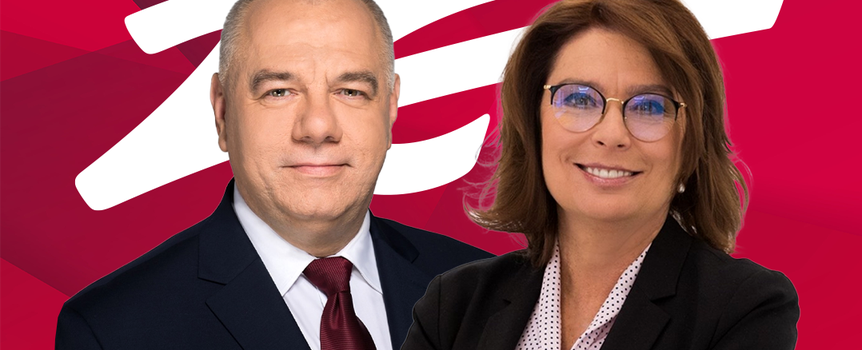 Jacek Sasin i Małgorzata Kidawa-Błońska