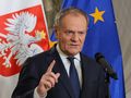 Premier Donald Tusk podczas konferencji prasowej w Londynie, 2 marca 2025 r.